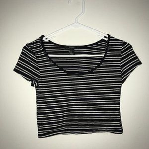 Black and white crop top